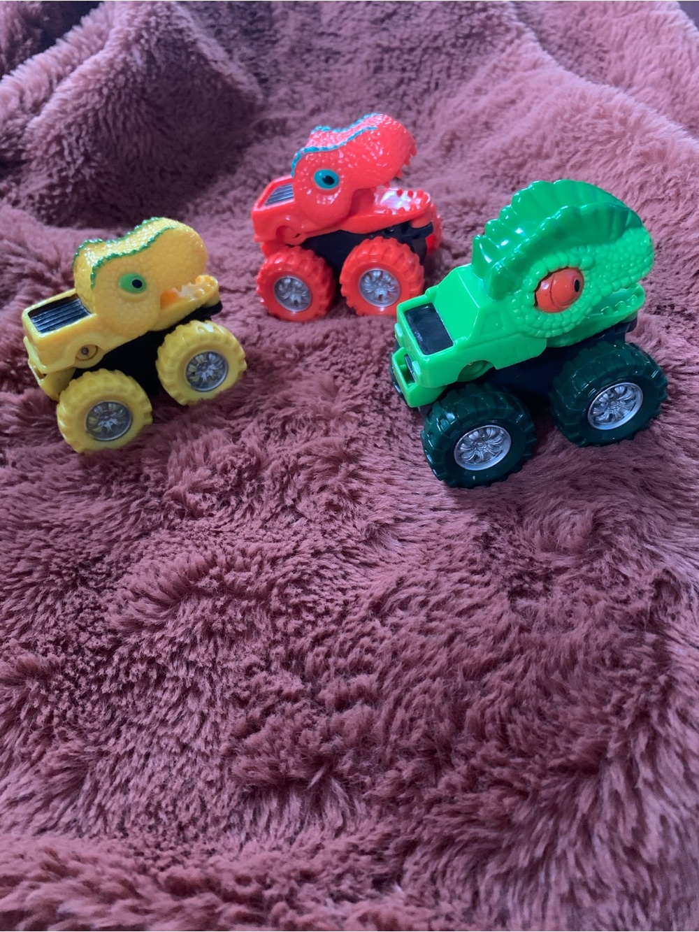 Spark Create Imagine Dino Monster Truck 3-Piece Toy Car Lot T-Rex Triceratops